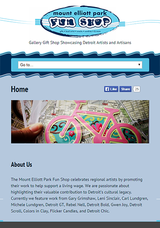 Responsive e-commerce website for the Mount Elloitt Park Fun Shop in Detroit, Michigan.